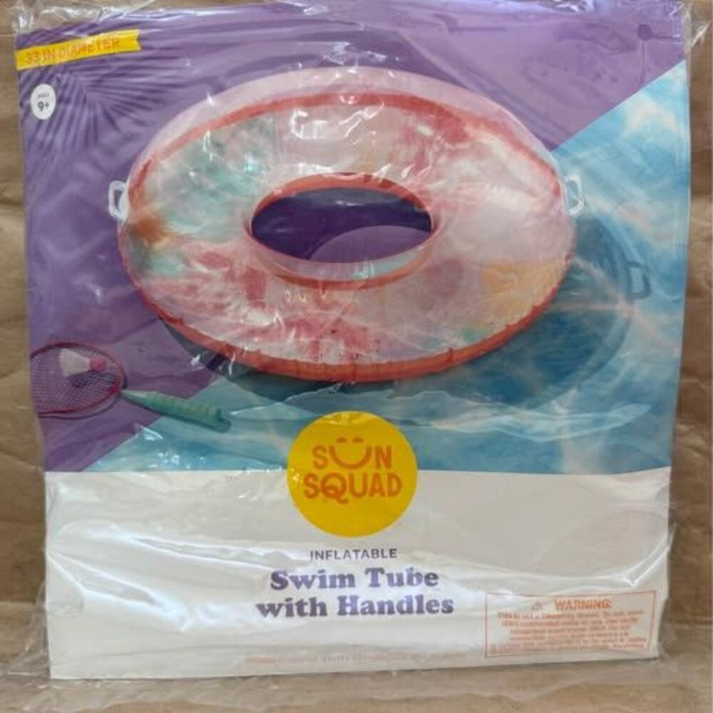 Sun Squad Inflatable Swim Tube with Handles 33" diameter New - Picture 2 of 5
